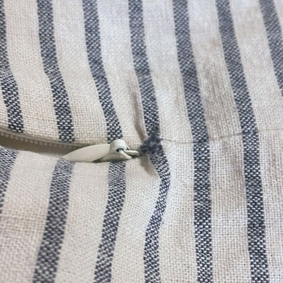 Cremieux Striped Sleeveless Tie-up Tunic Dress sz L Linen Blend Preppy Resort - Picture 7 of 12